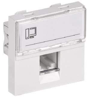 РКИ-20-00-П Розетка компьютерная RJ-45 UTP кат.5e (на 2 модуля) PRIMER белая