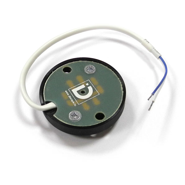 Кнопка управления выходом, накладная, металлическая (черная), без индикации, 37 мм (D) х12мм