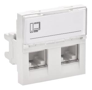 PRIMER РКИ-22-00-П-5 Розетка RJ45 кат.5E (2м/2вх) белый
