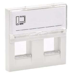 PRIMER Панель лицевая Keystone (2м/2вх) белый