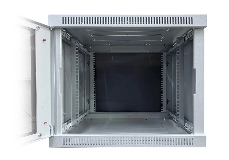 Шкаф телекоммуникационный навесной, серый, дверь стекло, 19”, 6U