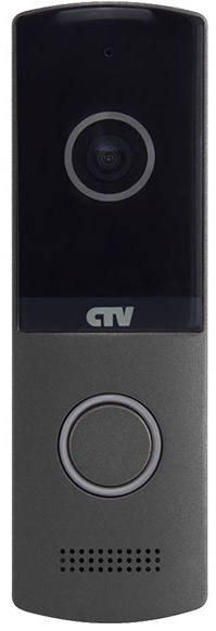Вызывная панель для видеодомофона, AHD-H/AHD-M/ CVBS, 1080p, 115°, металличесикй корпус с акриловым покрытием, подсветка кнопки вызова, встроенный блок управления замком (БУЗ), уголок и козырек в комплекте, цв. графит