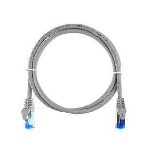 Коммутационный шнур Essential Line S/FTP 4 пары, Кат.6 (Класс E), 250МГц, 2хRJ45/8P8C, T568B, заливной, с защитой защелки, многожильный, BC (чистая медь), 26AWG (7x0,150мм), LSZH нг(А)-HFLTx, светло-серый, 3м