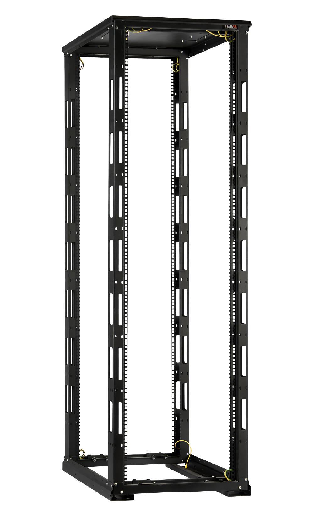 Монтажная стойка двухрамная с разборной рамой 19", 47U, Ш600xВ2217xГ800мм, с крышей, в разобранном виде, черный
