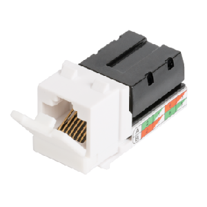 Модуль-вставка типа KeyStone, кат.5е, RJ45/8Р8С, 110/KRONE, Т568А/В, неэкранированный, белый