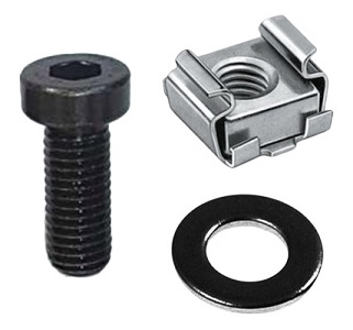 Комплект крепежа (винт М5 чёрный, гайка кузовная М5, шайба 5 чёрная&nbsp;&nbsp;по 40шт.) (ФКЕС 305611.010)