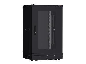 Напольный шкаф 19", 18U, стеклянная дверь, металлические стенки, Ш600хВ943хГ600мм, в разобранном виде,черный