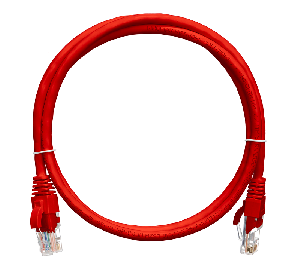 Коммутационный шнур U/UTP 4 пары, Кат.5е, 2хRJ45/8P8C, T568B, Molded, PVC, красный, 0,3 метра
