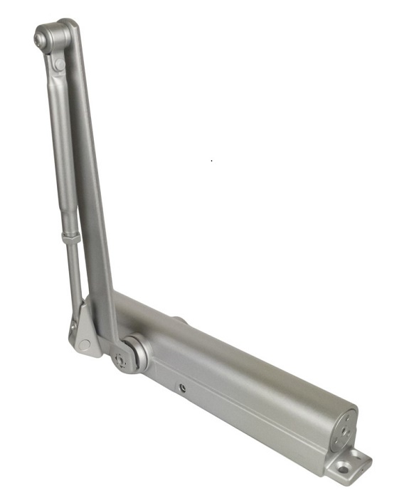 2-х скоростной&nbsp;&nbsp;доводчик&nbsp;&nbsp;от 15 до 180 кг. Усилие: EN 1-7 (EN1154). Регулировка мощности пружины. В комплекте кронштейн для параллельной установки доводчика. Функция ветровой тормоз (Back Check), регулировка скорости (Close Speed),&nbsp;&nbsp;325х47х51.5 мм. Масса 2917 г. -45ºС …+50ºС. Цвет: серебро.