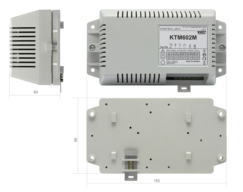 Контроллер ключей TOUCH MEMORY, до 2680 ключей, питание и управление открытием замка, таймер (1 или 7 сек.), напряжение питания контроллера 190-240VAC. Выход 18V/0,4A для питания индивидуального домофона.