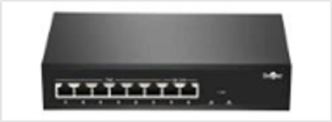 Неуправляемый коммутатор, 6 RJ-45 POE портов (10/100 Мбит/с), 2 RJ-45 Uplink порта (10/100 Мбит/с), бюджет на порт до 30 Вт, общий бюджет до 75Вт.