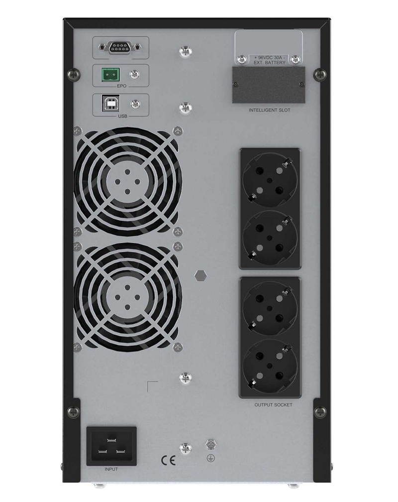 Онлайн ИБП ДКС серии Small Tower, 3000 ВА/2700 Вт, 1/1, 4xSchuko, EPO, USB, RS-232, RJ45,&nbsp;&nbsp;з/у 1А, 8x7Ач
