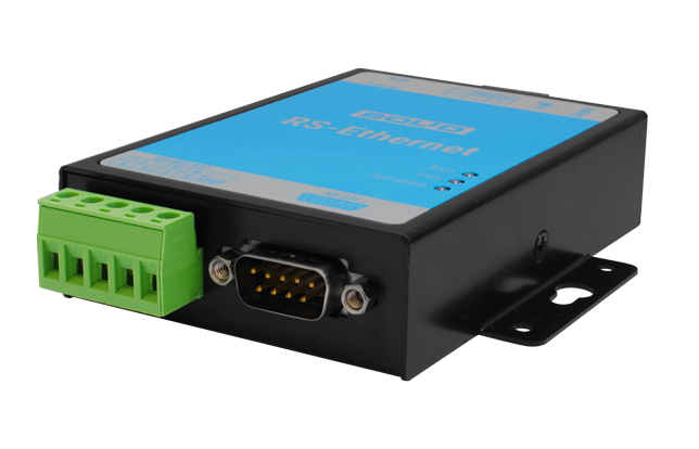 Преобразователь интерфейсов RS-485/RS-232/RS-422 в Ethernet  стандартов 10/100Base-T(X). Питание от 12 до 36 В, до 1 Вт. От минус 20 до +60°С
