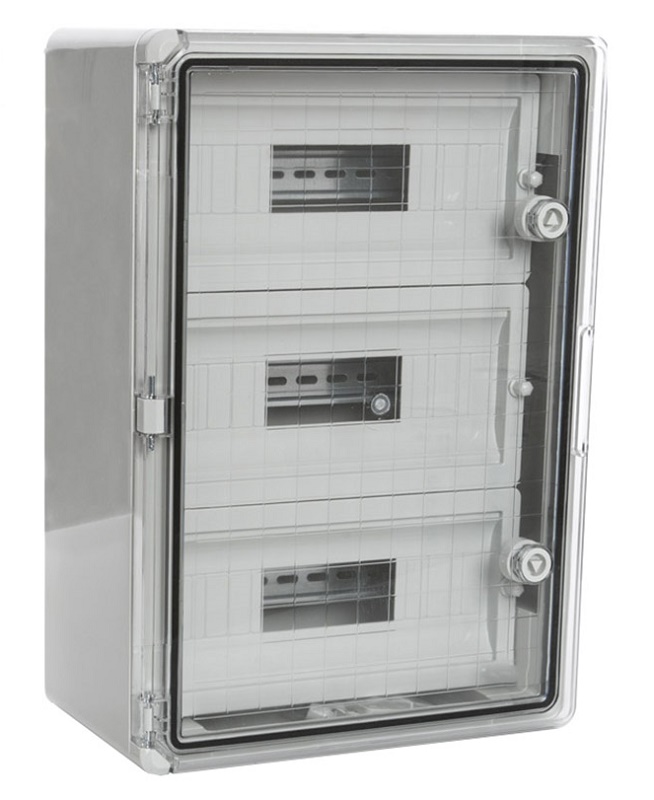 Корпус пластиковый распределительный ЩРН-45 IP65 прозрачная дверь 500х350х190