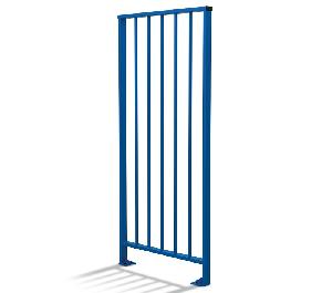 Полноростовое ограждение. Исполнение: оцинкованная сталь, синий цвет, Секция полноростового ограждения с фланцами