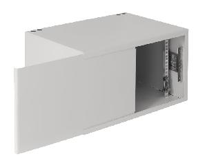 Настенный антивандальный шкаф пенального типа, 7U, Ш520хВ320хГ400мм, OEM, серый