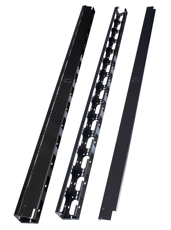 Вертикальный каб. организатор 47U для шкафов шириной 800мм, чер. 2шт.