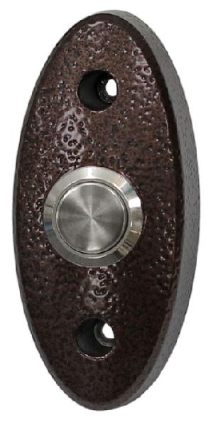 Кнопка металлическая, накладная, НР контакты, коричневая, размер: 72х32х24 мм