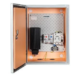 Климатический шкаф IP66, с защитным реле от "холодного пуска". Габариты (внешние): 290х390х190