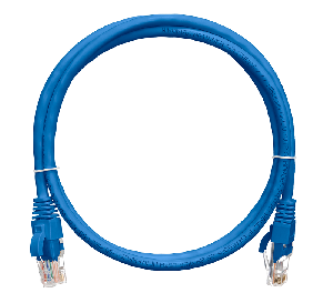 Патч-корд 1 метр, U/UTP 4 пары, Кат.5е,&nbsp;&nbsp;LSZH,&nbsp;&nbsp;2хRJ45/8P8C, T568B, Molded, синий,