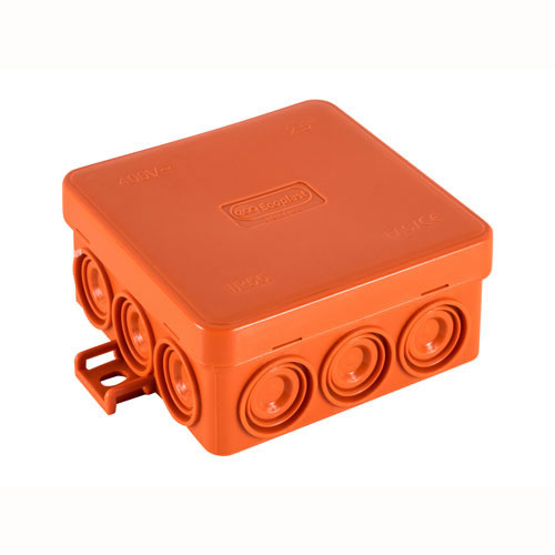 JBL085 Коробка огн. E60-E90,о/п 85х85х38,без галогена, 12 вых., IP55, 4P, (0,15-6,0мм2), цвет оранж