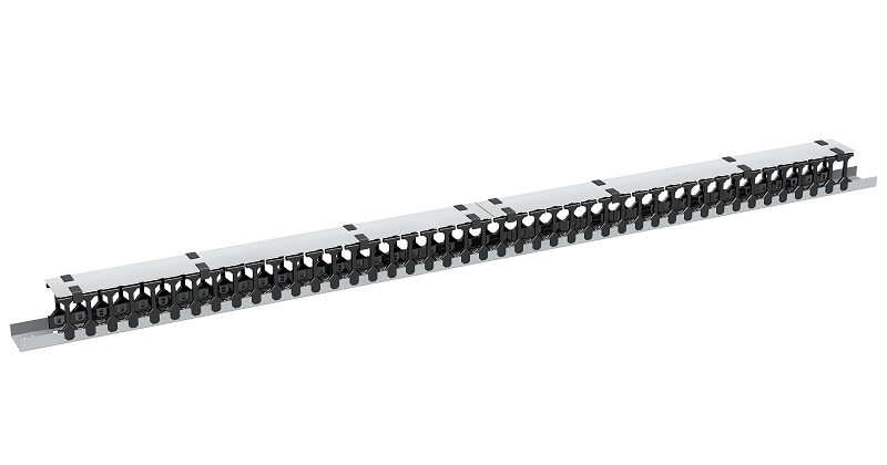 Органайзер кабельный вертикальный, 47U, для шкафов серий TFR-R, TFI-R и TFA, Ш97хГ110мм, металлический, с пластиковыми пальцами, с крепежом, цвет серый