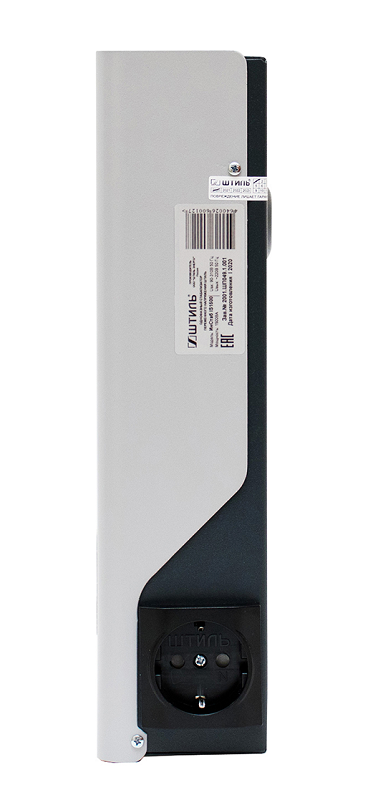 Стабилизатор переменного напряжения инверторный (с двойным преобразованием) однофазный, чистая синусоида; P-нагр.1.5 кВA/1.125 кВт, U-вх.90…310 В; U-вых.220…230 В (с шагом 1 В), I-вых.6.8 А; IP20, t-раб.+5…+40°C, 300х187х78 мм