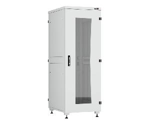 Напольный шкаф серии Lite II 19", 33U, стеклянная дверь, цельнометаллические двухуровневые стенки и задняя дверь, Ш600хВ1641хГ800мм, в разобранном виде, серый
