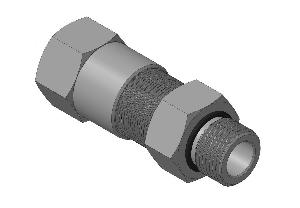 Кабельный ввод из нержавеющей стали для бронированного кабеля с уплотнением внутренней оболочки кабеля резьбой М20х1,5 мм, внешним диаметром кабеля Dm=14-18 мм и проходным диаметром кабеля d=8-12 мм