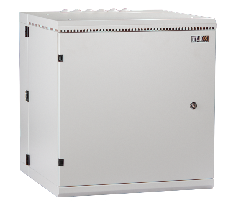 Настенный двухсекционный шкаф 19", 6U, металлическая дверь, промышленный, степень защиты IP55, Ш600хВ370хГ600мм, серый.