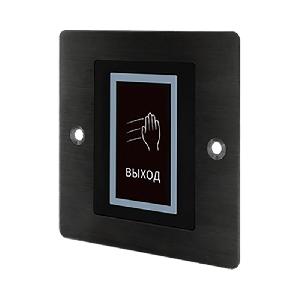 Кнопка на выход бесконтактная, врезная, группа&nbsp;&nbsp;контактов НЗ/НР, корпус - крашеная нержавеющая сталь, таймер задержки, подсветка, дистанция 3-25 см. IP66, -20 ÷ +65° C, 86х86х25 мм., черная.
