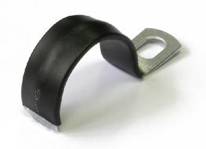 Скоба металлическая однолапковая с полимерным покрытием СМО-П d25-26 мм (100шт/уп)