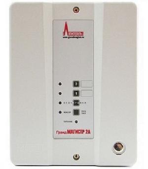 ПКП 2 ШС, под акк. 2,2 Ач, клавиатура встроенная, управление "Touch Memory" или кнопкой, контролируемые на обрыв и К.З. выходы оповещателей 