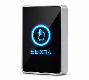 Сенсорная кнопка запроса на выход накладная c LED подсветкой.&nbsp;&nbsp;Выходные контакты ОБЩ/НР/НЗ. 86x50x20 мм, цвет черный. Материал корпуса: пластик.
