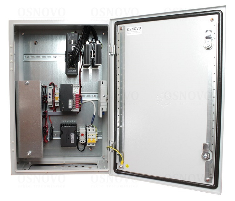 Уличный управляемый (L2+) коммутатор на 10 портов с термостабилизацией, грозозащитой портов PoE, резервным питанием и функцией мониторинга температуры/влажности/напряжения на базе уличной станции OS-46TB1. Порты: 1 x GE (10/100/1000Base-T) с PoE (до 75W, IEEE 802.3bt) + 7 x GE (10/100/1000Base-T) с PoE (до 30W) + 2 x GE SFP (1000Base-X). Суммарный бюджет PoE до 240W