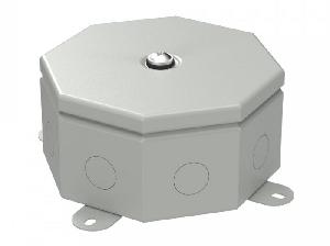 Коробка распределительная металлическая Октагон серая 130х130х63 (9 шт/кор)