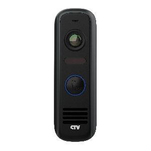 Вызывная панель для видеодомофона, AHD-H/AHD-M/ CVBS, 1080p, 150°, металличесикй корпус с порошковым покрытием, подсветка кнопки вызова, встроенный блок управления замком (БУЗ), уголок и козырек в комплекте, цв. черный
