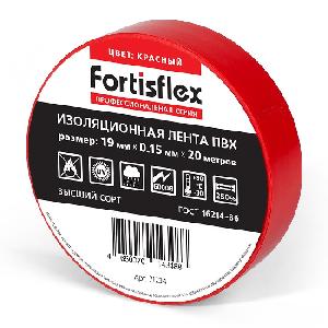 Изолента ПВХ 19х0.15х20 красная FORTISFLEX