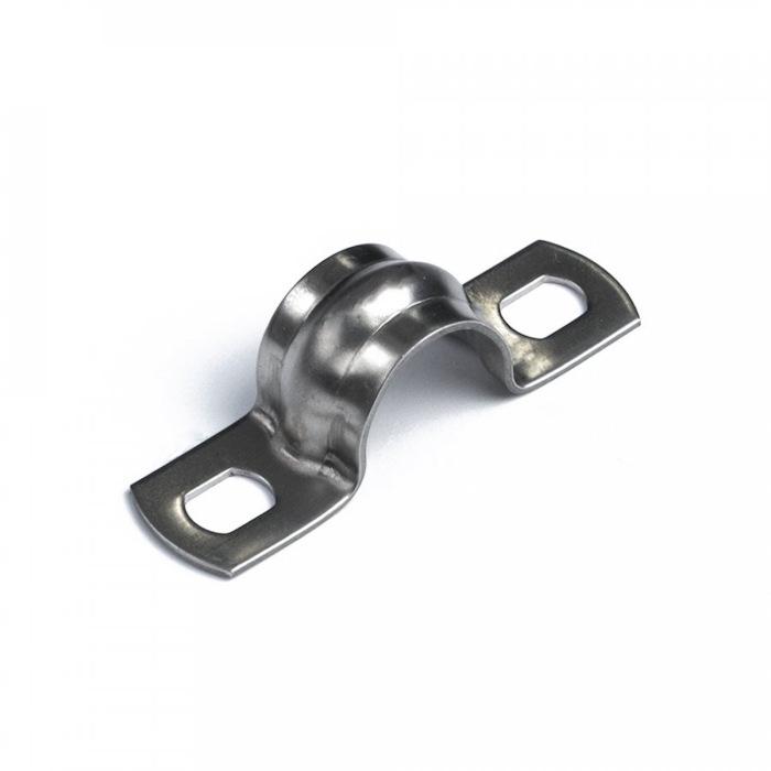Скоба металлическая двухлапковая СМД(INOX) d16-17 мм (20шт/уп)