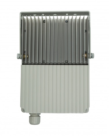 Прожектор светодиодный. Угол свечения: 10 град., Не создают засветки камерам видеонаблюдения. Интерфейс RS-485 - регулировка яркости. Корпус из термостойкого ударо-прочного поликарбоната, Уличное исполнение. Крепление «на стену». IP-65, 200...240 В, не более 50 Вт