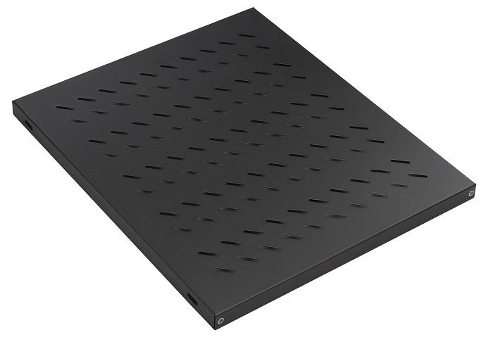 Полка стационарная 19", для шкафов глубиной 600, 370мм, нагрузка 50 кг, черная