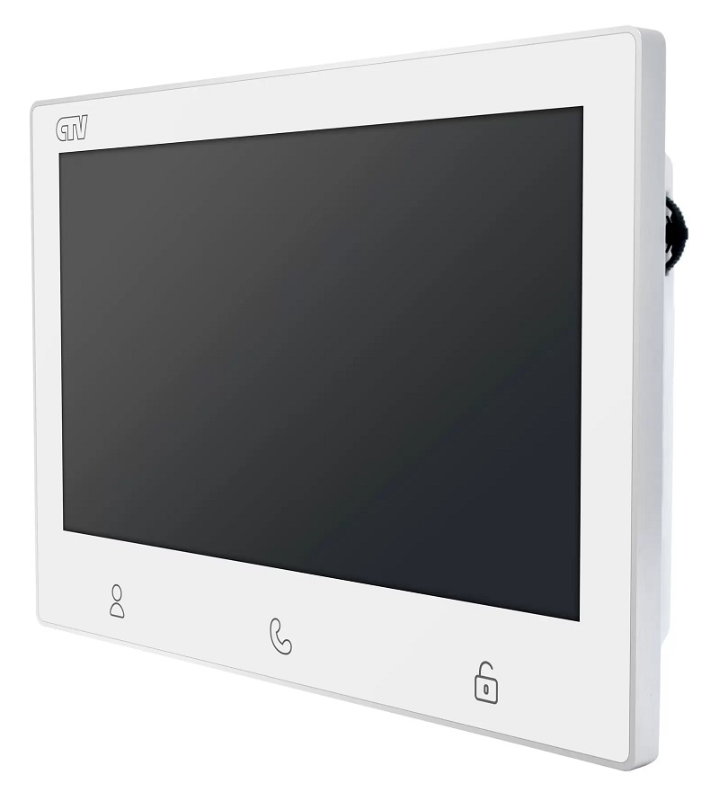 CTV-M3712 Astra W (белый) - Монитор видеодомофона, сенсорное управление, 7" IPS, 1024х600, до 2 панелей, до 2 видеокамер, поддержка форматов AHDи CVBS с разрешением 1080p/720p/960H, режим ожидания с индикацией времени, графическое меню, встроенный источник питания Монитор видеодомофона, сенсорное управление, 7" IPS, 1024х600, до 2 панелей, до 2 видеокамер, поддержка форматов AHDи CVBS с разрешением 1080p/720p/960H, режим ожидания с индикацией времени, графическое меню, встроенный источник питания