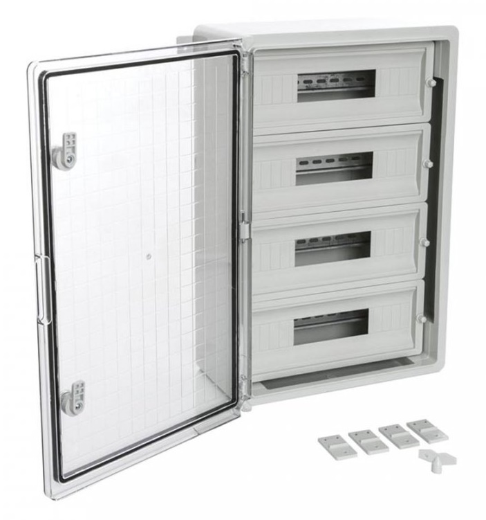 Корпус пластиковый распределительный ЩРН-60 IP65 прозрачная дверь 600х400х200