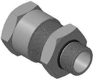 Кабельный ввод с резьбой М32х1,5 мм для открытой прокладки кабеля с проходным диаметром d=20-24 мм