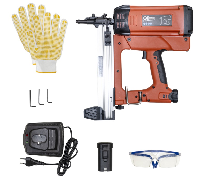 Газовый монтажный гвоздезабивной пистолет 90Дж 7,2В