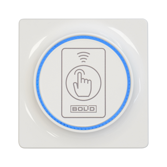 Считыватель проксимити карты EM-Marin, ProxCard II HID с интерфейсом Touch Memory, Wiegand-26 и -44. Кнопка для команд. -25 до +60°С . Накладной и розеточный. Цвет - белый