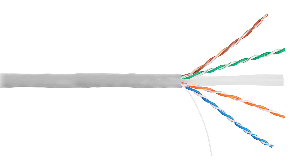 Кабель U/UTP 4 пары, Кат.6 (Класс E), 250МГц, одножильный, BC (чистая медь), внутренний, PVC нг(B), серый, 305м