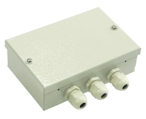 Коробка распределительная, 12 цепей, IP-55, гермоввод 3 шт(PG9), металл, 138х115х70 мм, -50...+80 °С