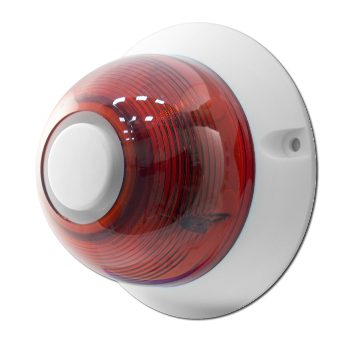 Комбинированный оповещатель&nbsp;&nbsp;со стробовспышкой, пластик. корпус, дублирование контактов, внутр. исполнение, 18-27.6В, 45мА, 105дБ, Ø 86х50мм, 0.05кг, -10С..+55С, IP52. 