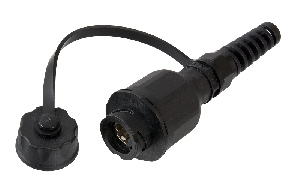 Индустриальный модуль-розетка для оконцевания отдельностоящих кабелей, Кат.6a (Класс Ea), 500МГц, RJ45/8P8C, 110/KRONE, T568A/B, экранированный, IP67, с защитной крышкой, черный